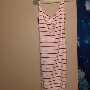 White and red forever21 dress